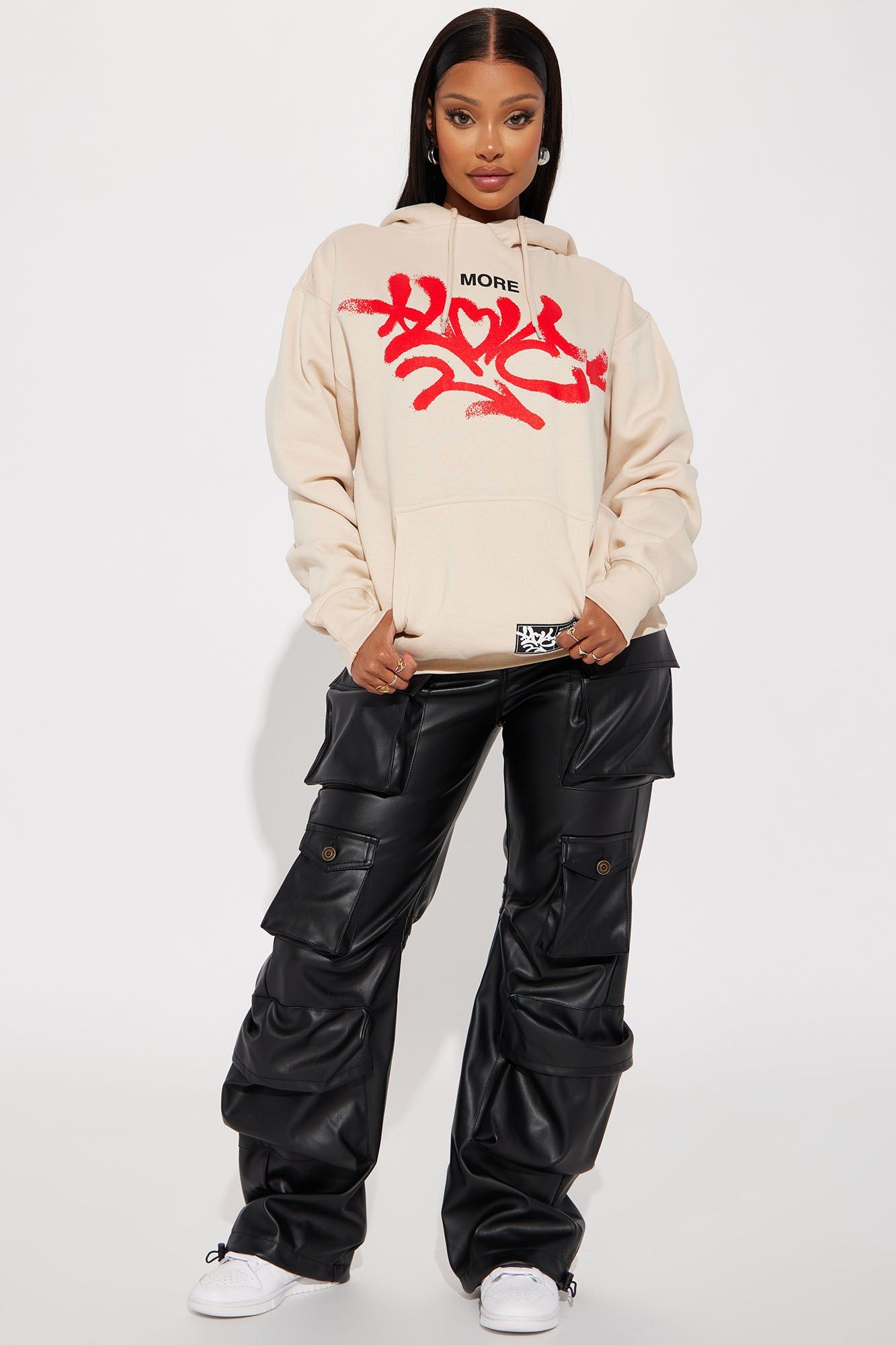 Love More Graphic Hoodie - Taupe sold by Fashion Nova product image thumbnail 2