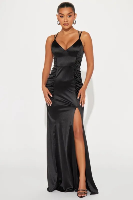 Ashley Tricot Gown - Black sold by Fashion Nova