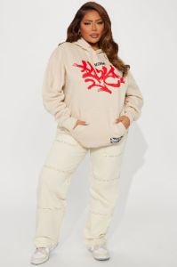 Love More Graphic Hoodie - Taupe sold by Fashion Nova