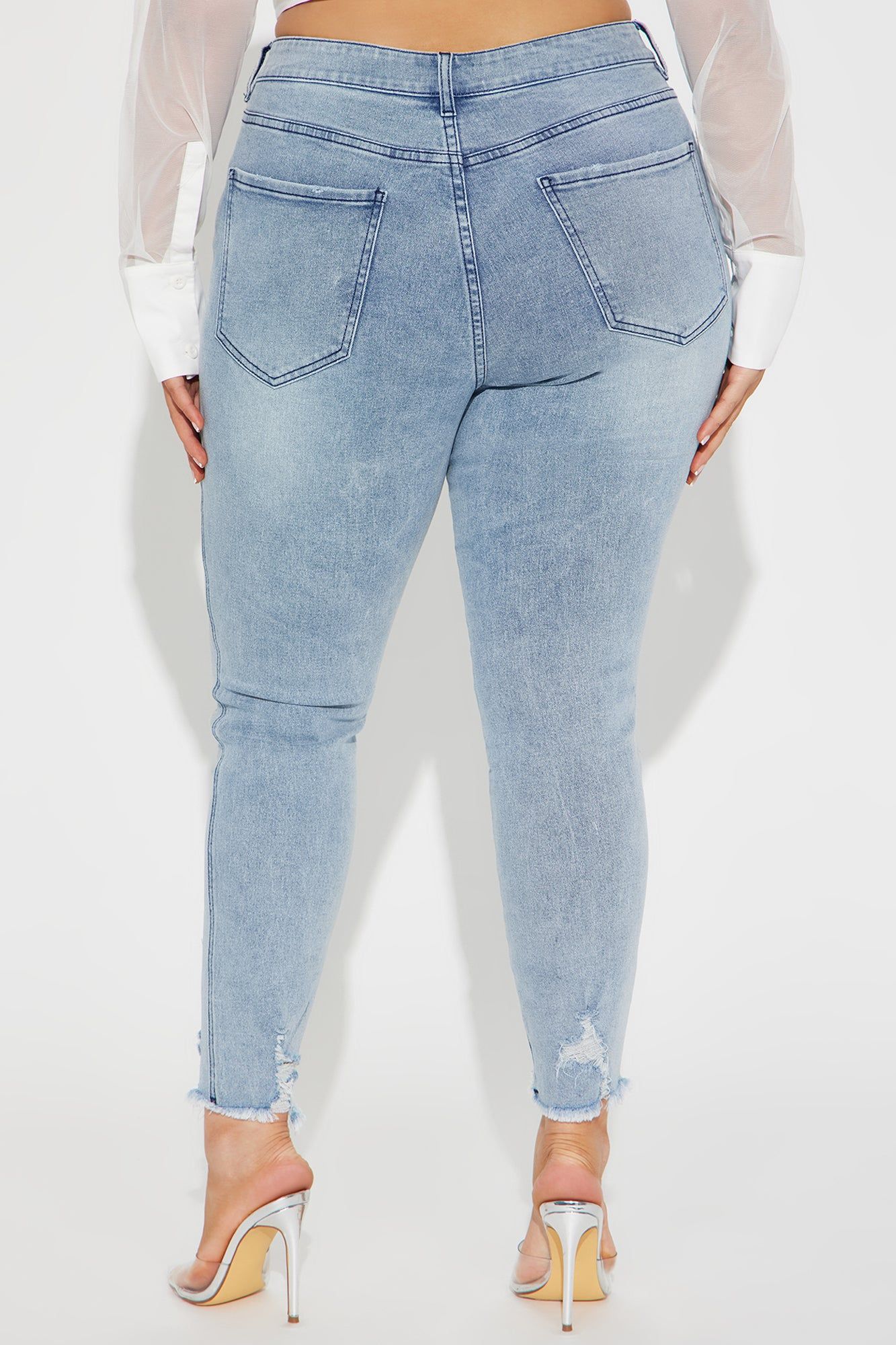 Think About It Stretch Skinny Jean - Light Wash sold by Fashion Nova product image thumbnail 6