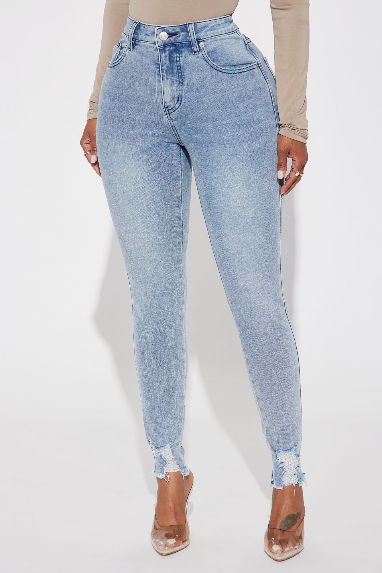 Think About It Stretch Skinny Jean - Light Wash sold by Fashion Nova product image thumbnail 2