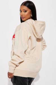Love More Graphic Hoodie - Taupe sold by Fashion Nova