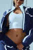 FN Paris Windbreaker Jacket - Navy sold by Fashion Nova