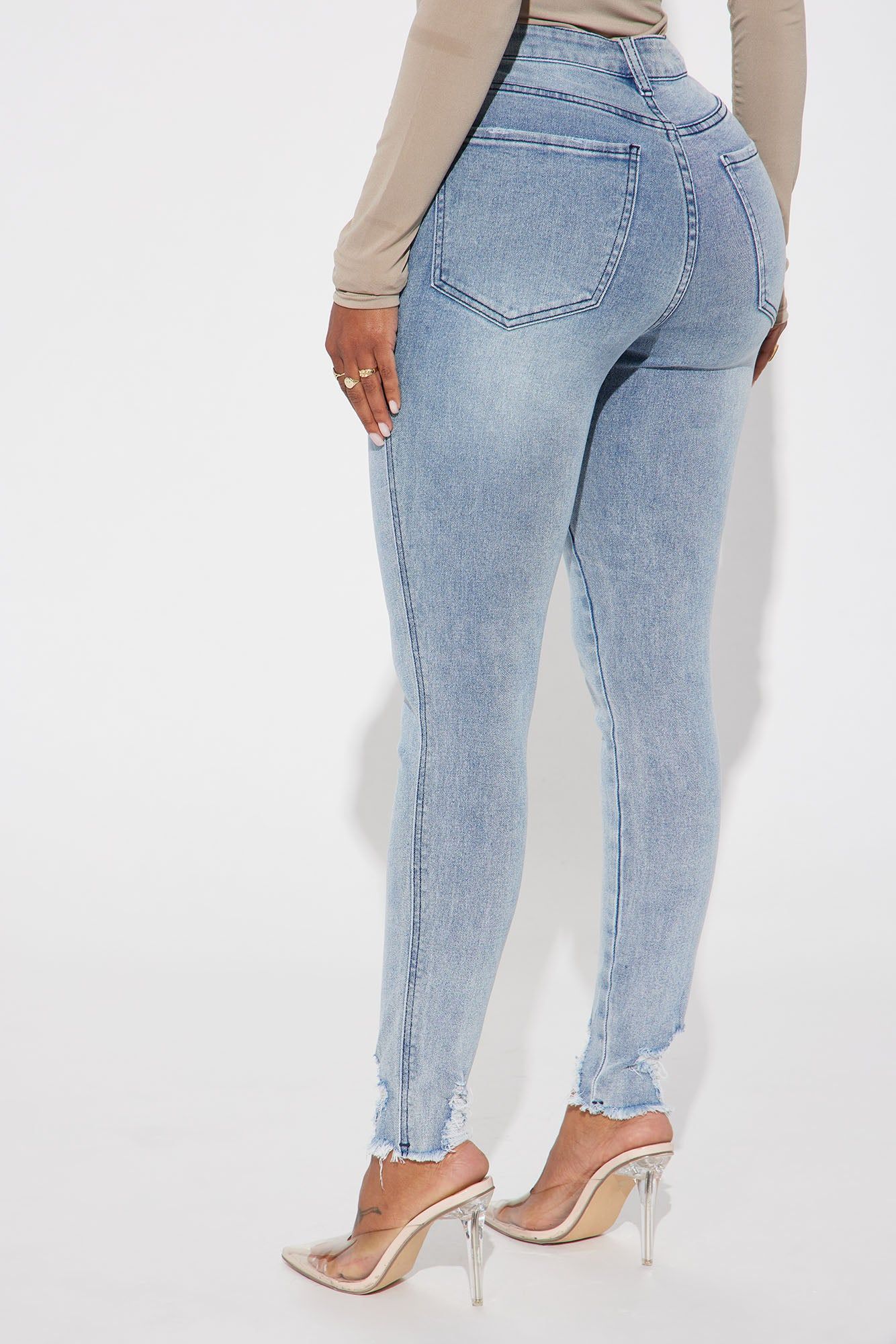 Think About It Stretch Skinny Jean - Light Wash sold by Fashion Nova product image thumbnail 3