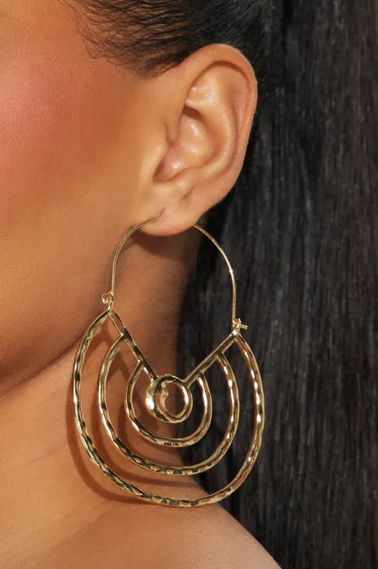 Turn Back Time Earrings - Gold sold by Fashion Nova