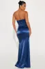 Clara Satin Gown - Navy sold by Fashion Nova