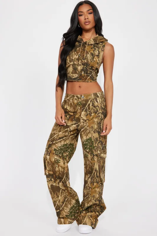 Wildin' Out Cargo Pant Set - Camouflage sold by Fashion Nova