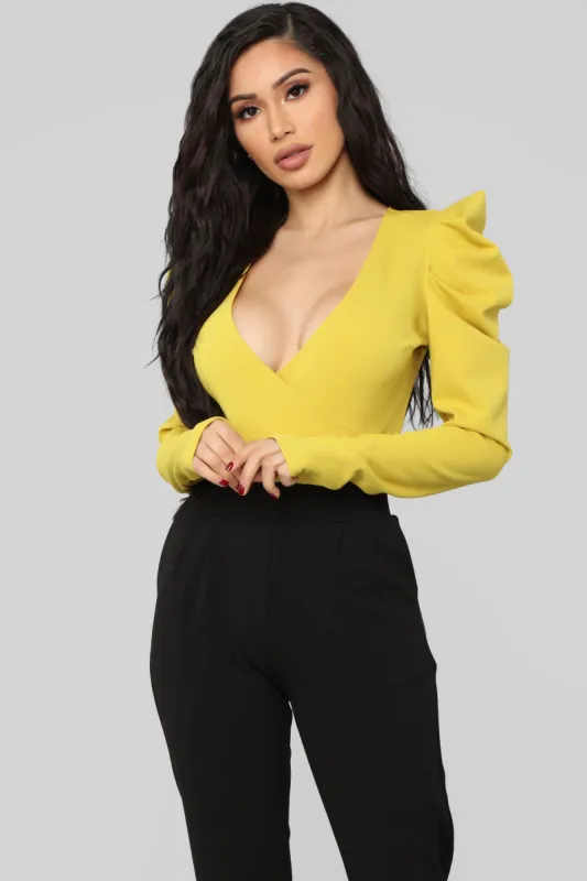 Bad Liar Puff Sleeve Top - Lime sold by Fashion Nova