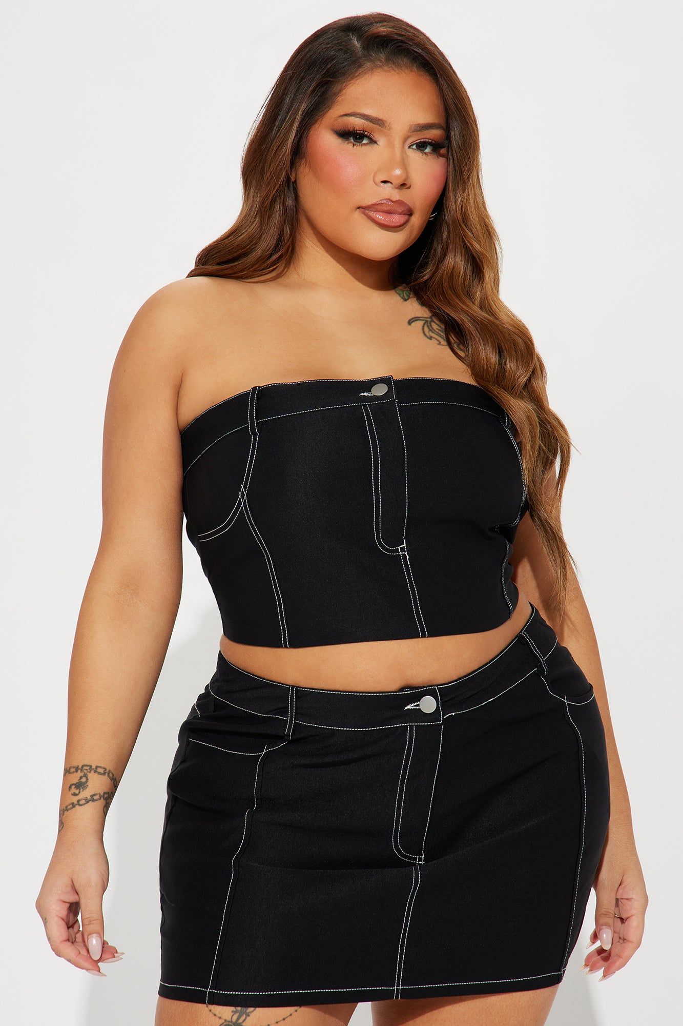 Flirty Ways Denim Skirt Set - Black sold by Fashion Nova product image thumbnail 5