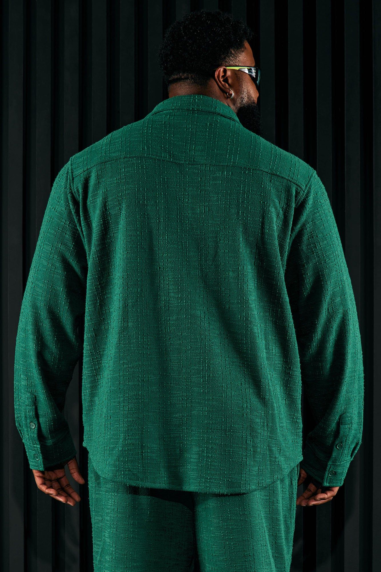 Jordan Textured Long Sleeve Button Up Shirt - Green sold by Fashion Nova product image thumbnail 9