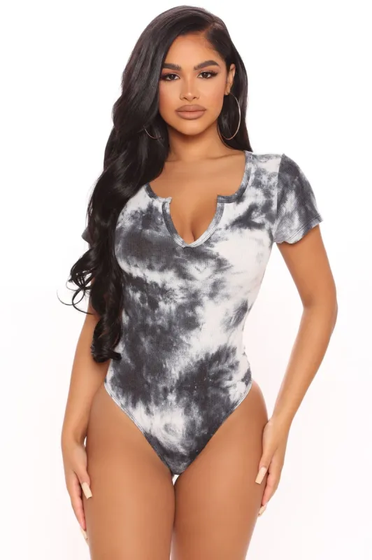 Tied And True Bodysuit - Black/combo sold by Fashion Nova