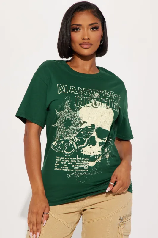 Manifest Higher Graphic Tee - Green sold by Fashion Nova