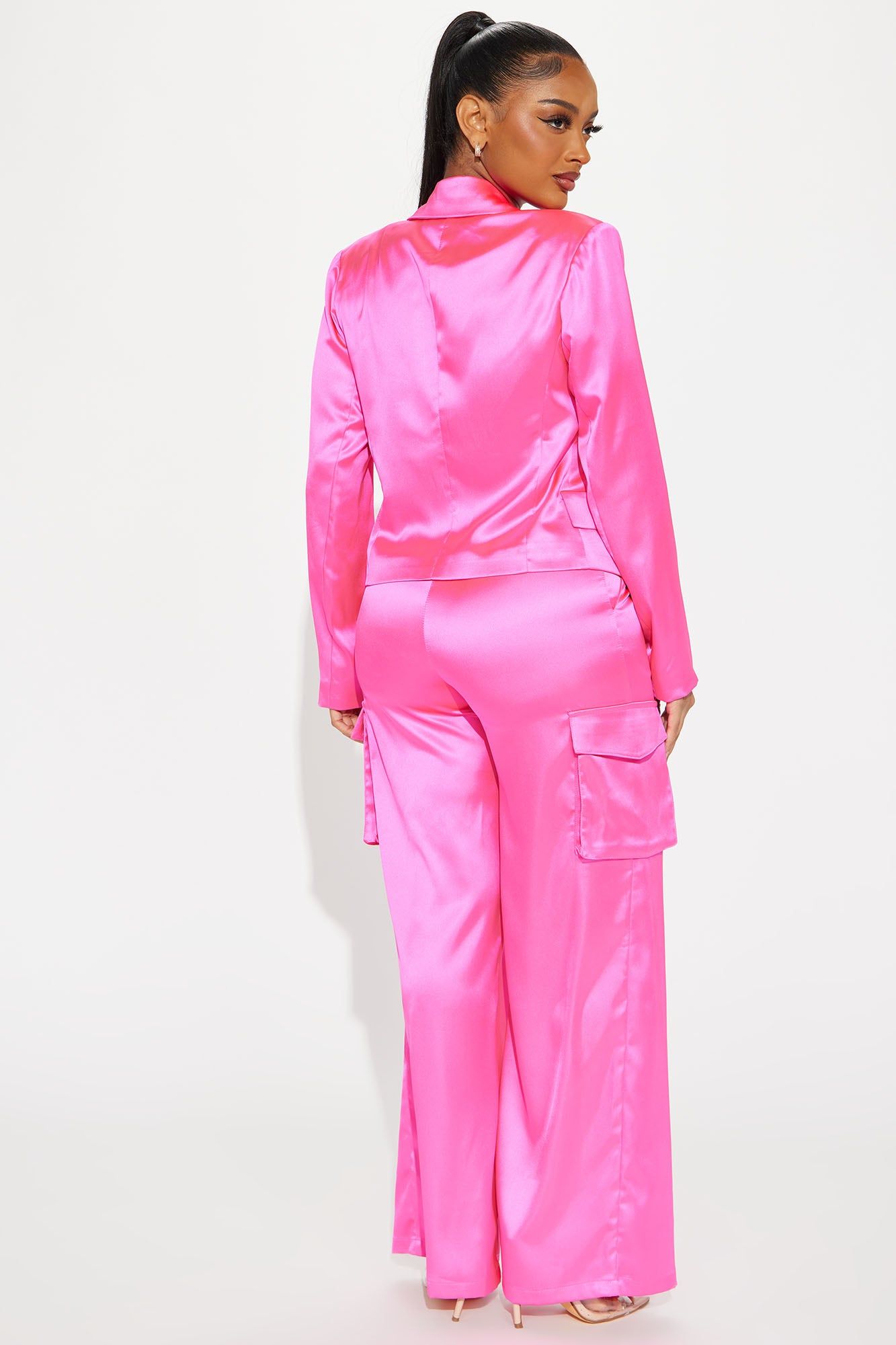 Selene Satin Blazer Set - Hot Pink sold by Fashion Nova product image thumbnail 3