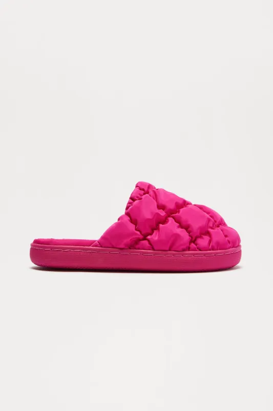 Down To Lounge Slippers - Pink sold by Fashion Nova