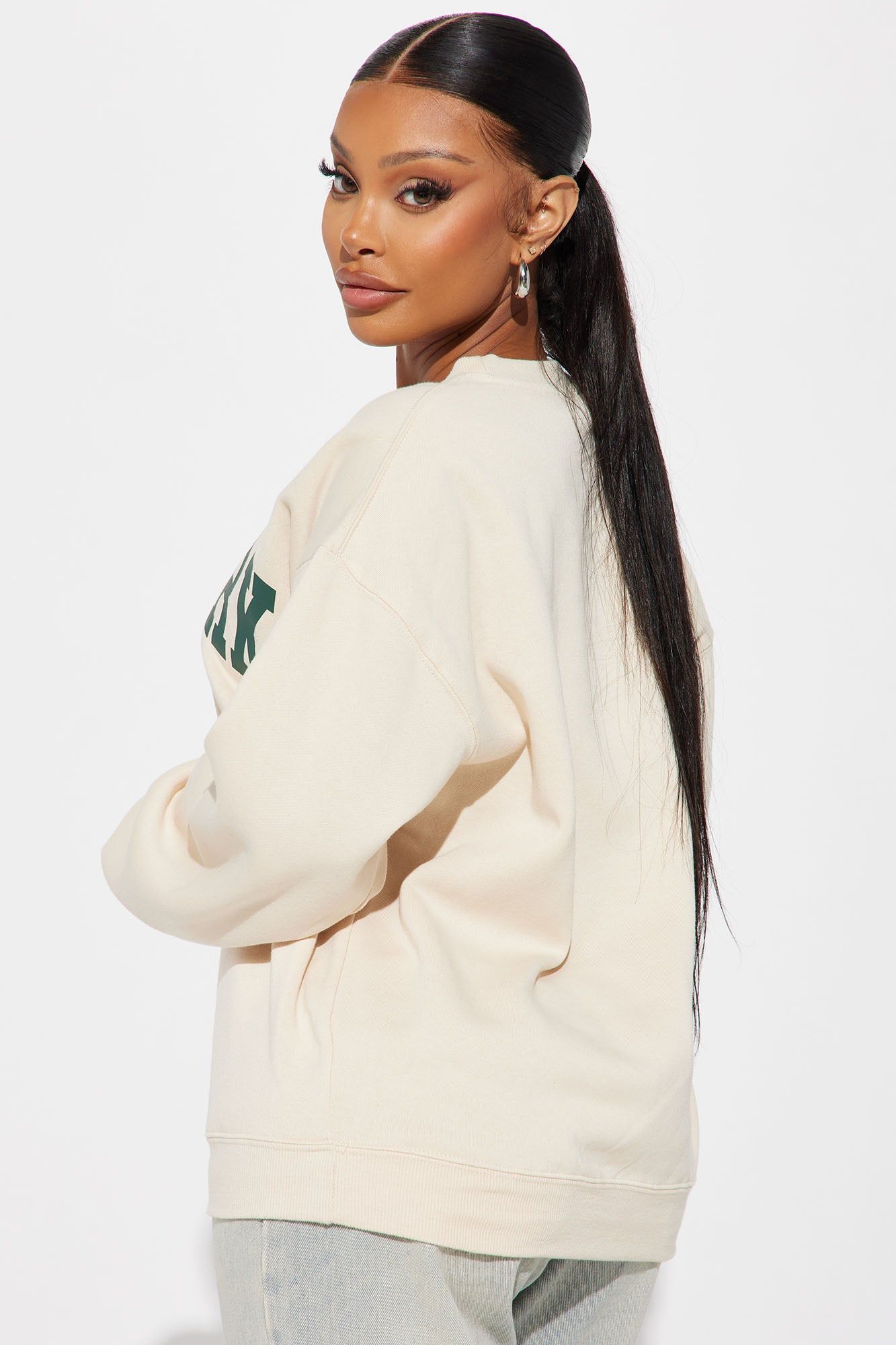 New York Vintage Crew Neck Sweatshirt - Cream sold by Fashion Nova product image thumbnail 3