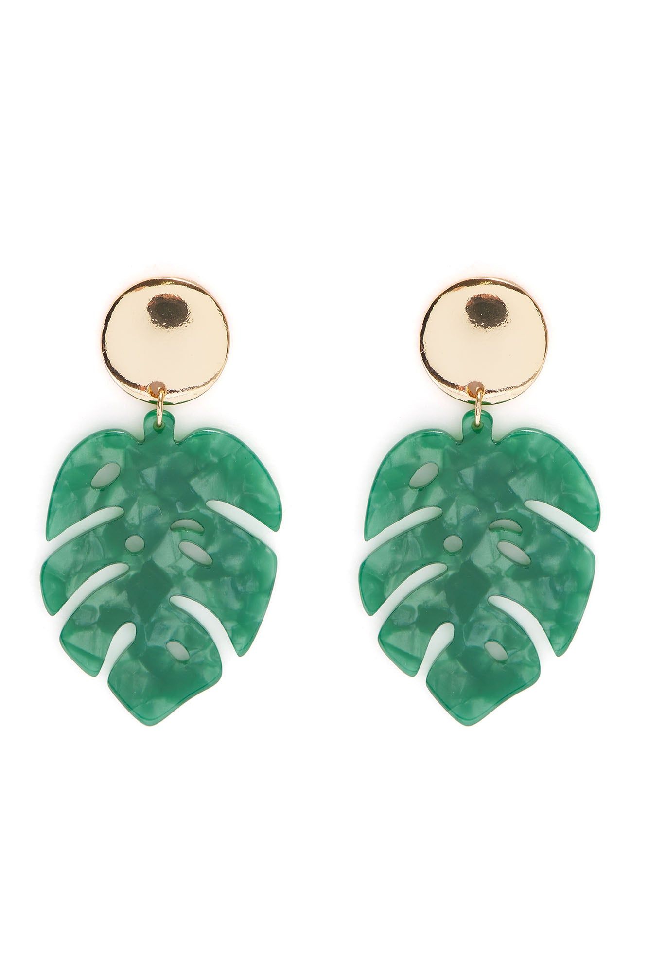 Turn A New Leaf Earrings - Green sold by Fashion Nova product image thumbnail 3