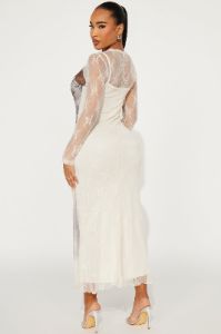 Willow Lace Maxi Dress - Cream/combo sold by Fashion Nova