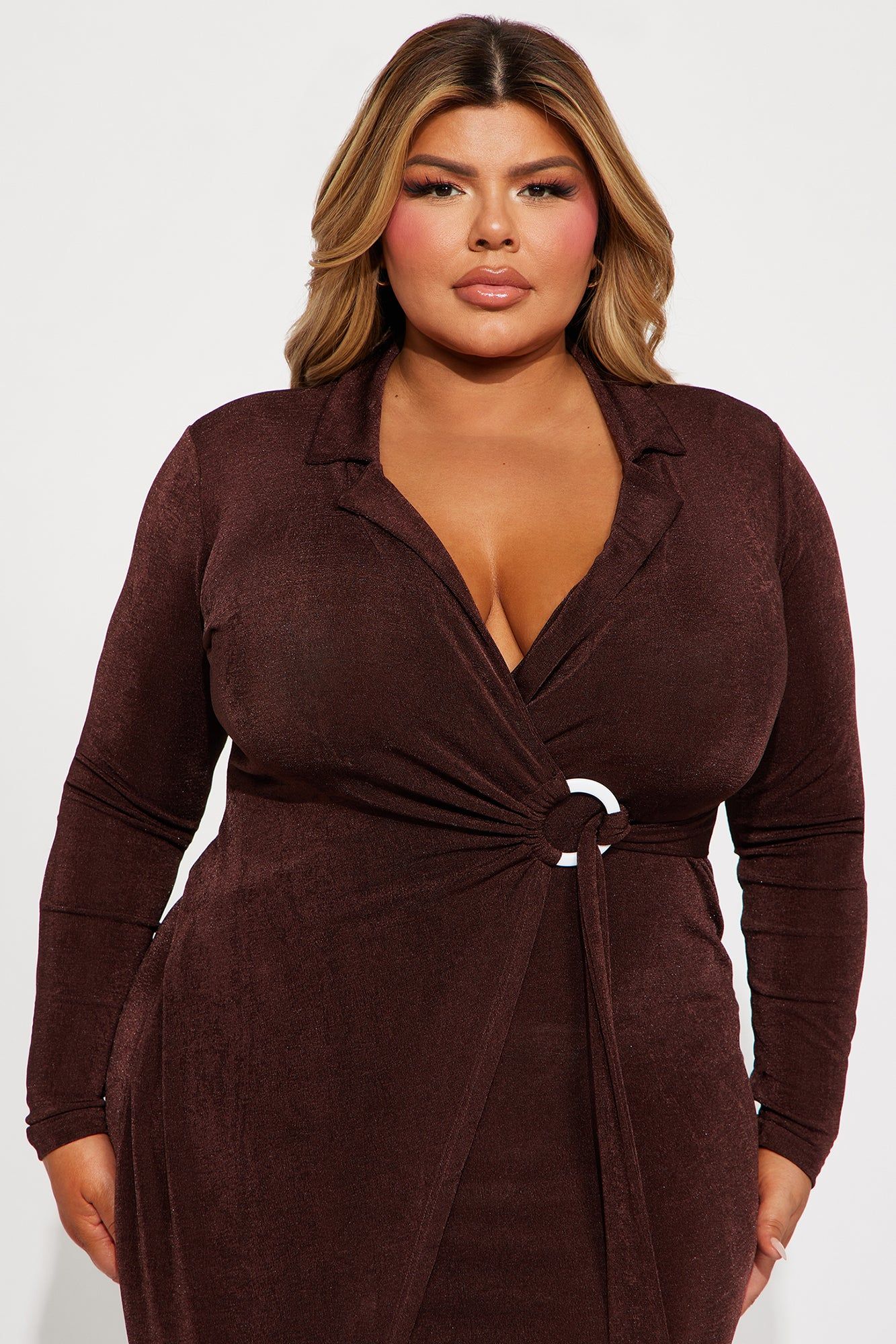 Alexis Slinky Mini Dress - Chocolate sold by Fashion Nova product image thumbnail 5