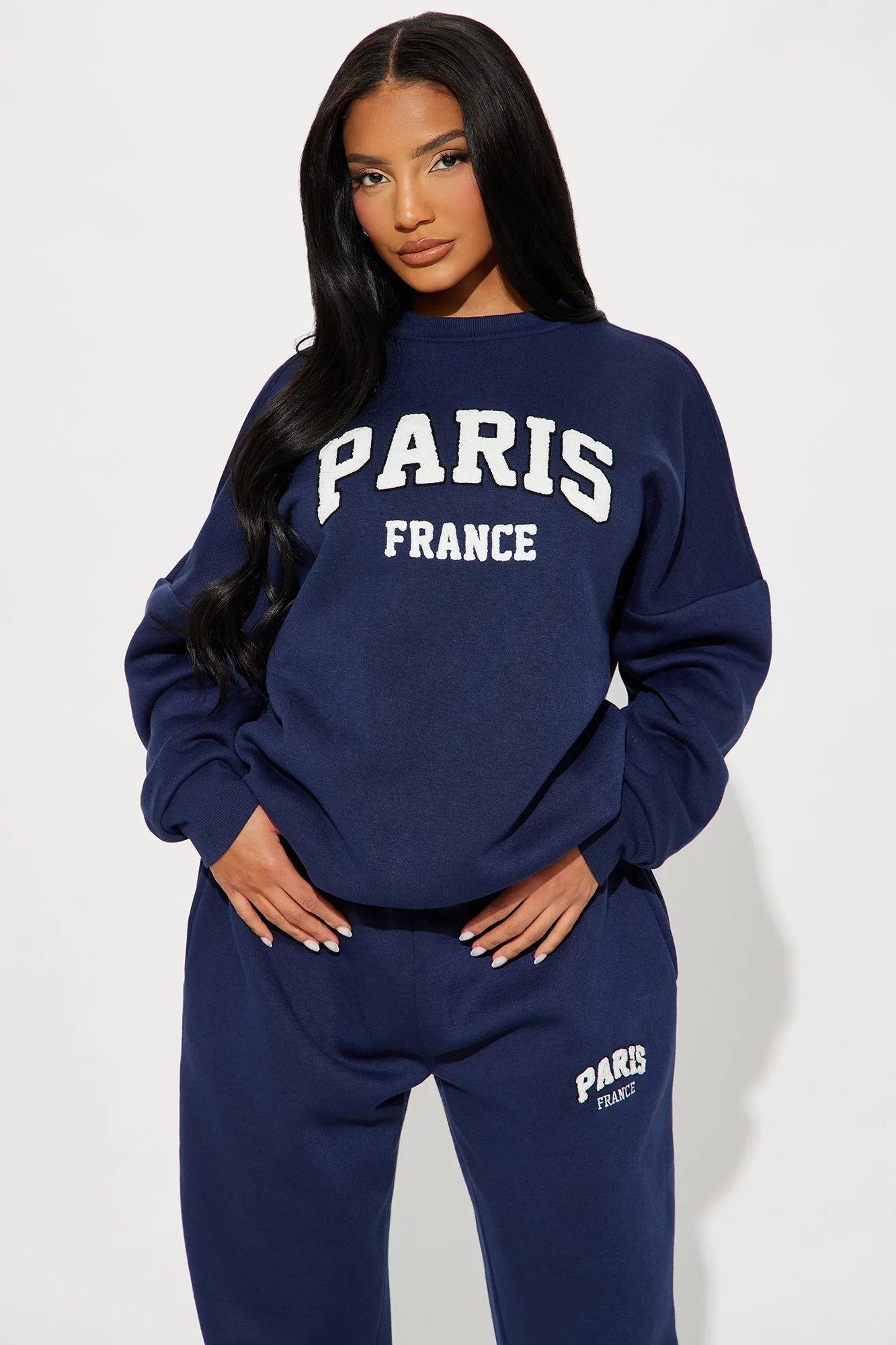 Staying In Paris Jogger Set - Navy sold by Fashion Nova product image thumbnail 2