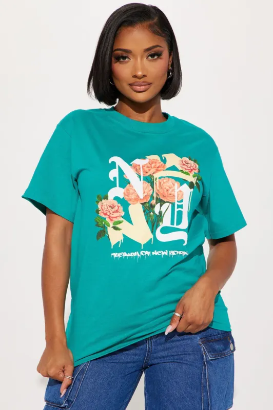 Beauty Of NY Graphic Tshirt - Green sold by Fashion Nova