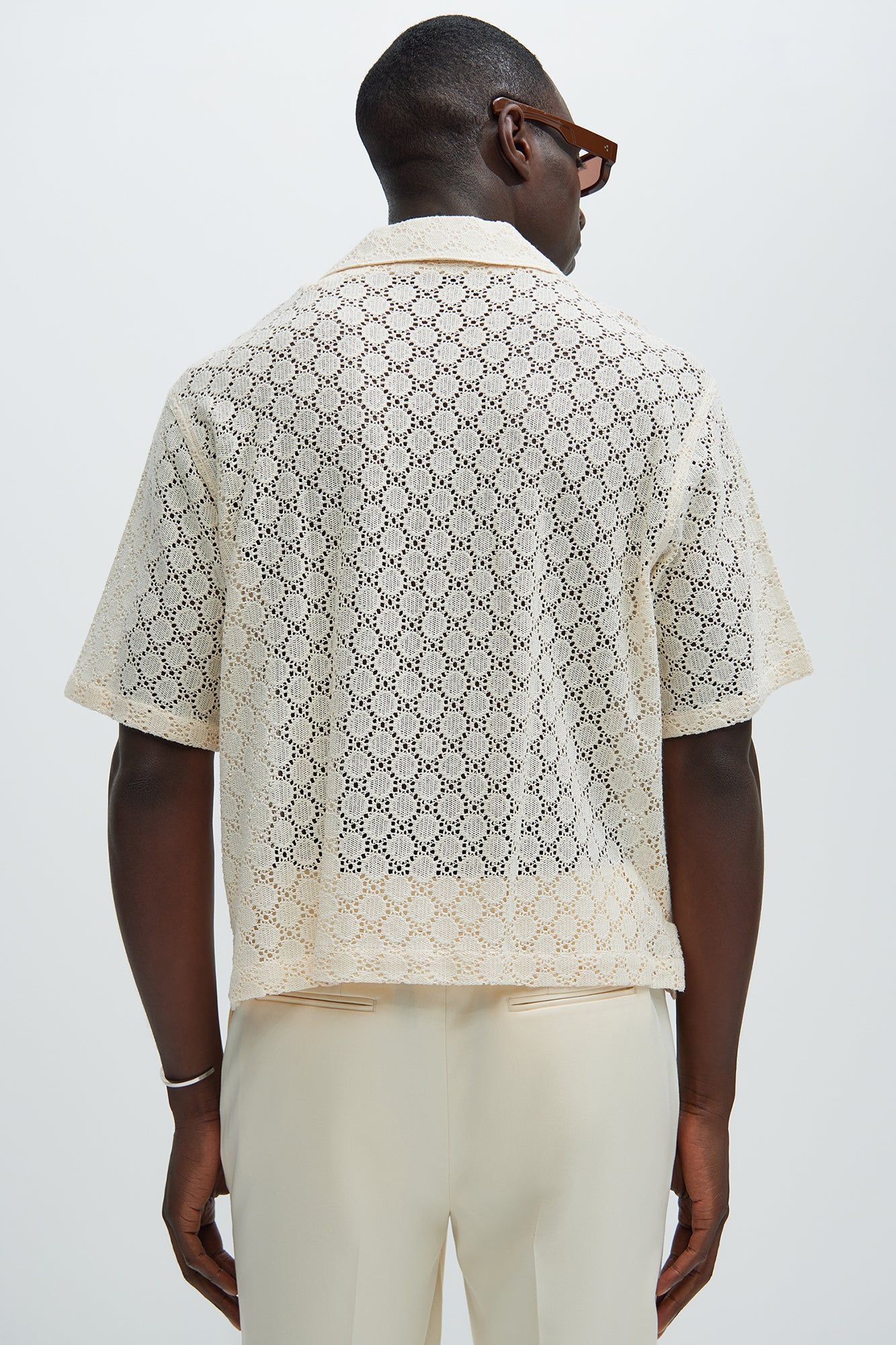 Full Crochet Textured Shirt - Beige sold by Fashion Nova product image thumbnail 4