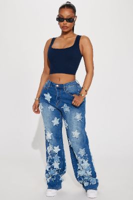 Star Of The Show Baggy Jeans - Medium Wash sold by Fashion Nova