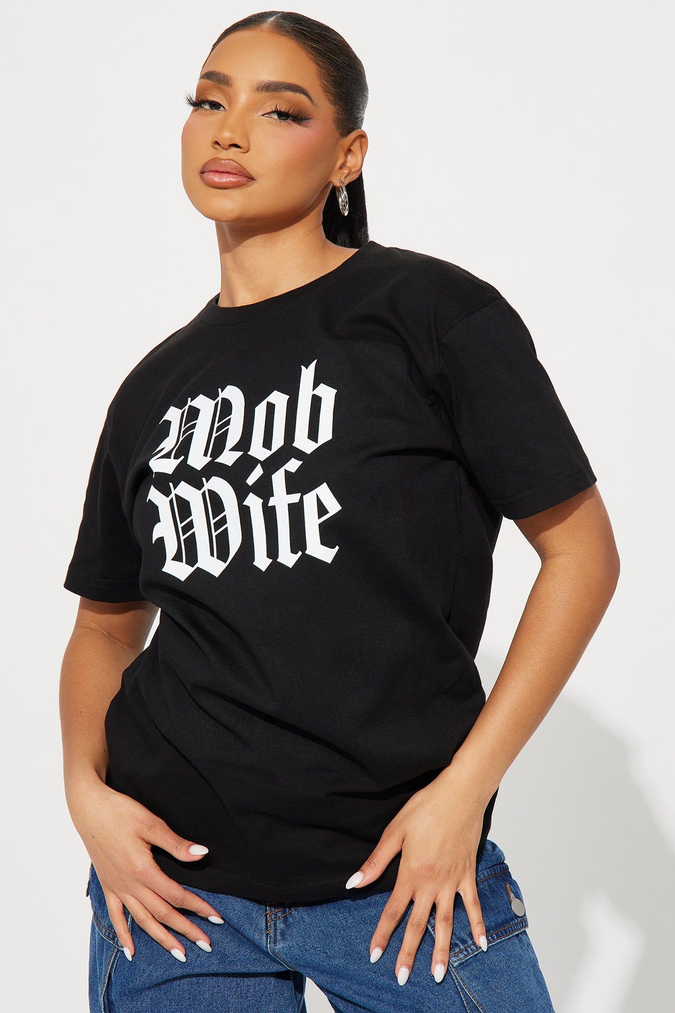 Mob Wife Energy Tee - Black sold by Fashion Nova