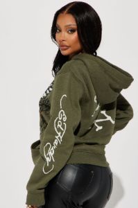 Ed Hardy Tattooing Hoodie - Olive sold by Fashion Nova