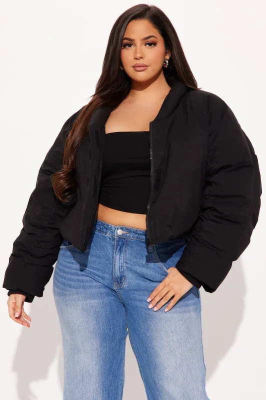 Kamila Puffer Jacket - Black sold by Fashion Nova