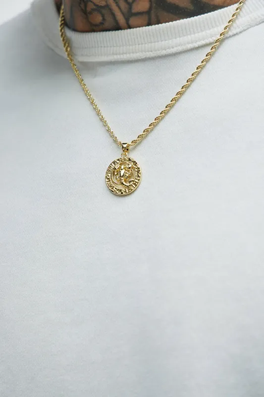 Cancer Zodiac Pendant Necklace - Gold sold by Fashion Nova