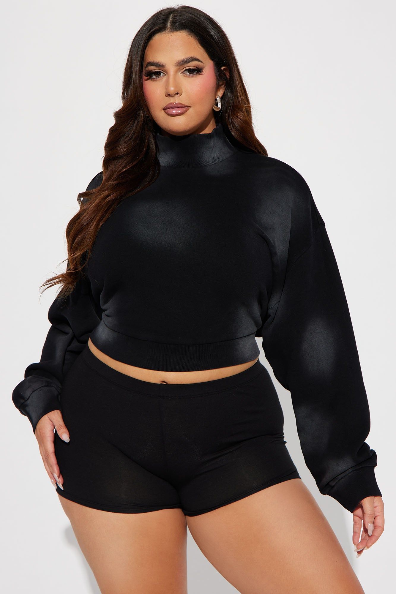 Ava Washed Cropped Pull Over - Black sold by Fashion Nova product image thumbnail 4