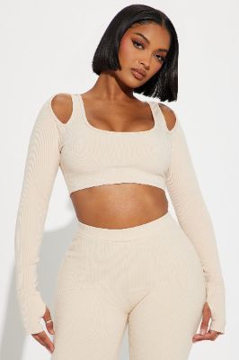Savannah Snatched Top - Cream sold by Fashion Nova