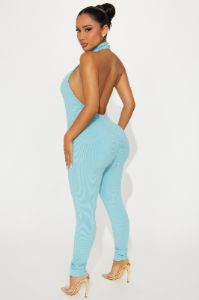 Jaylene Snatched Jumpsuit - Teal sold by Fashion Nova