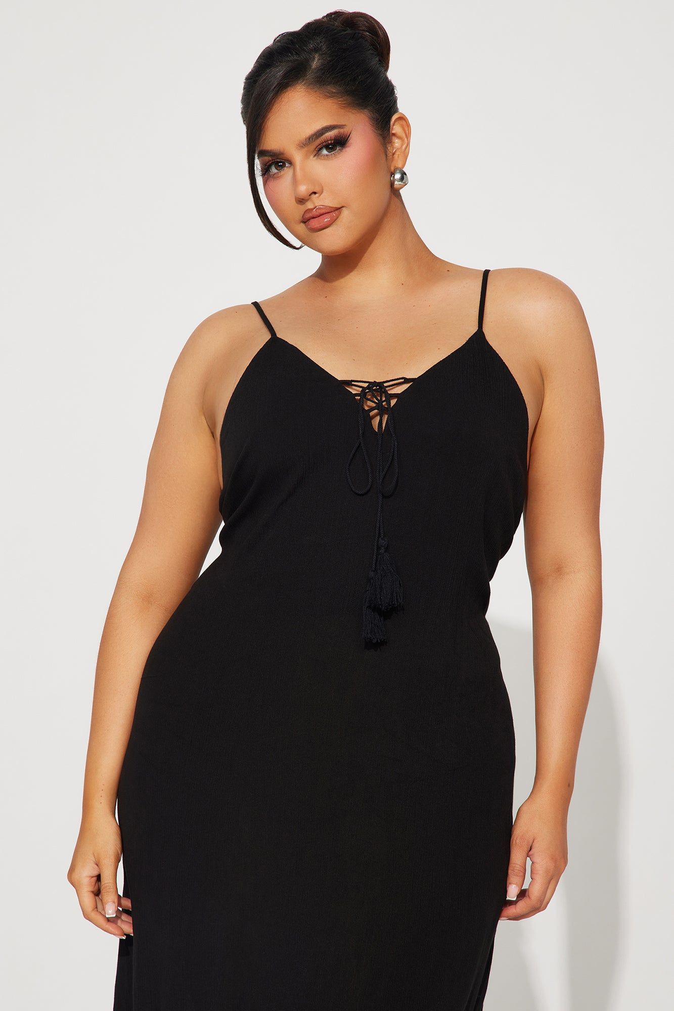 Lace Up Cami Maxi Dress 11- Black sold by Fashion Nova product image thumbnail 2