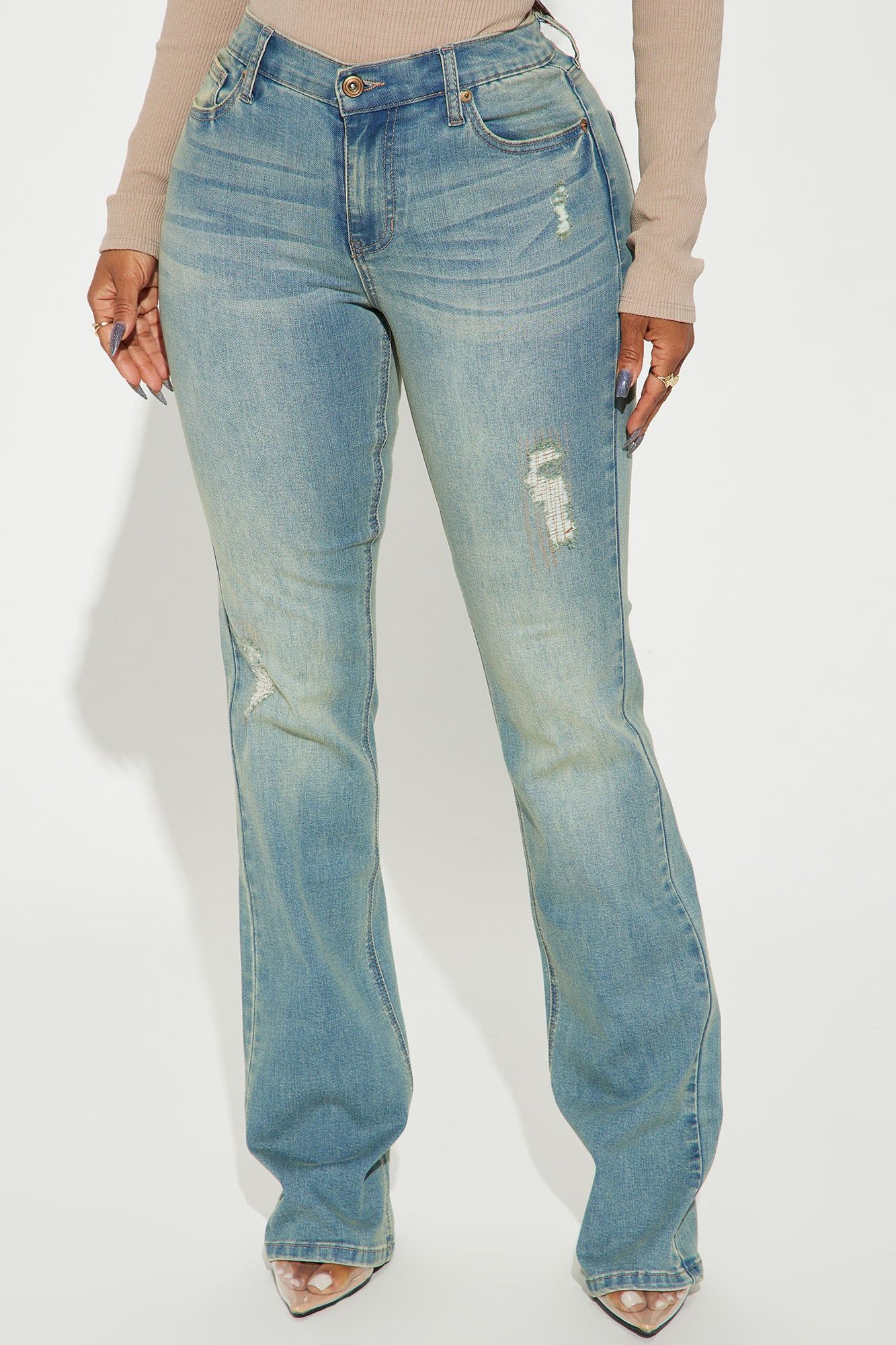 Seeing Someone Tinted Bootcut Jeans - Medium Wash sold by Fashion Nova product image thumbnail 2