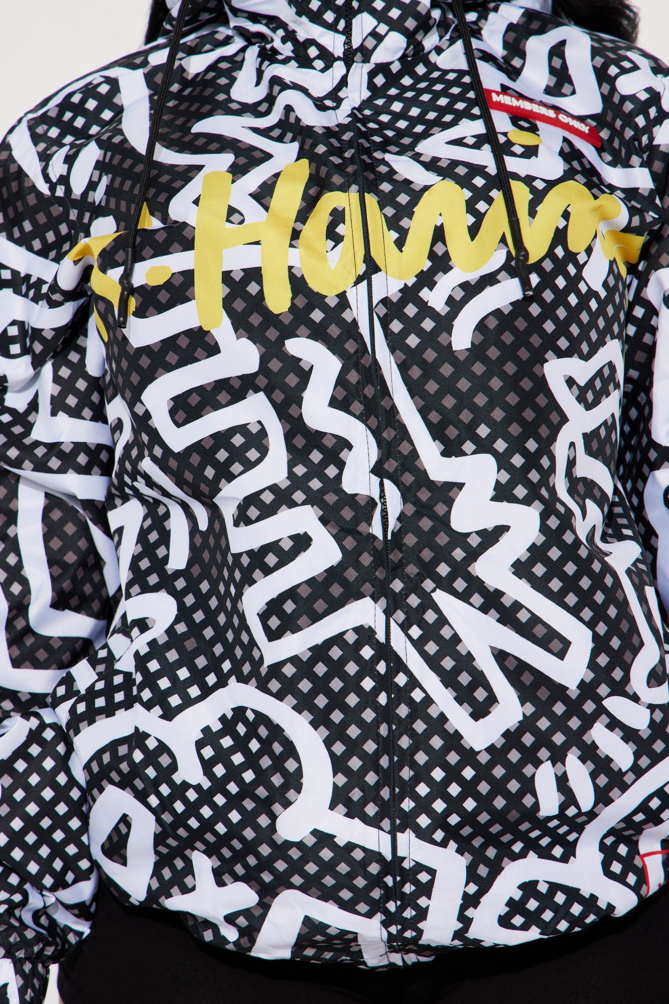 Keith Haring Graphic Windbreaker - Black/White sold by Fashion Nova product image thumbnail 3