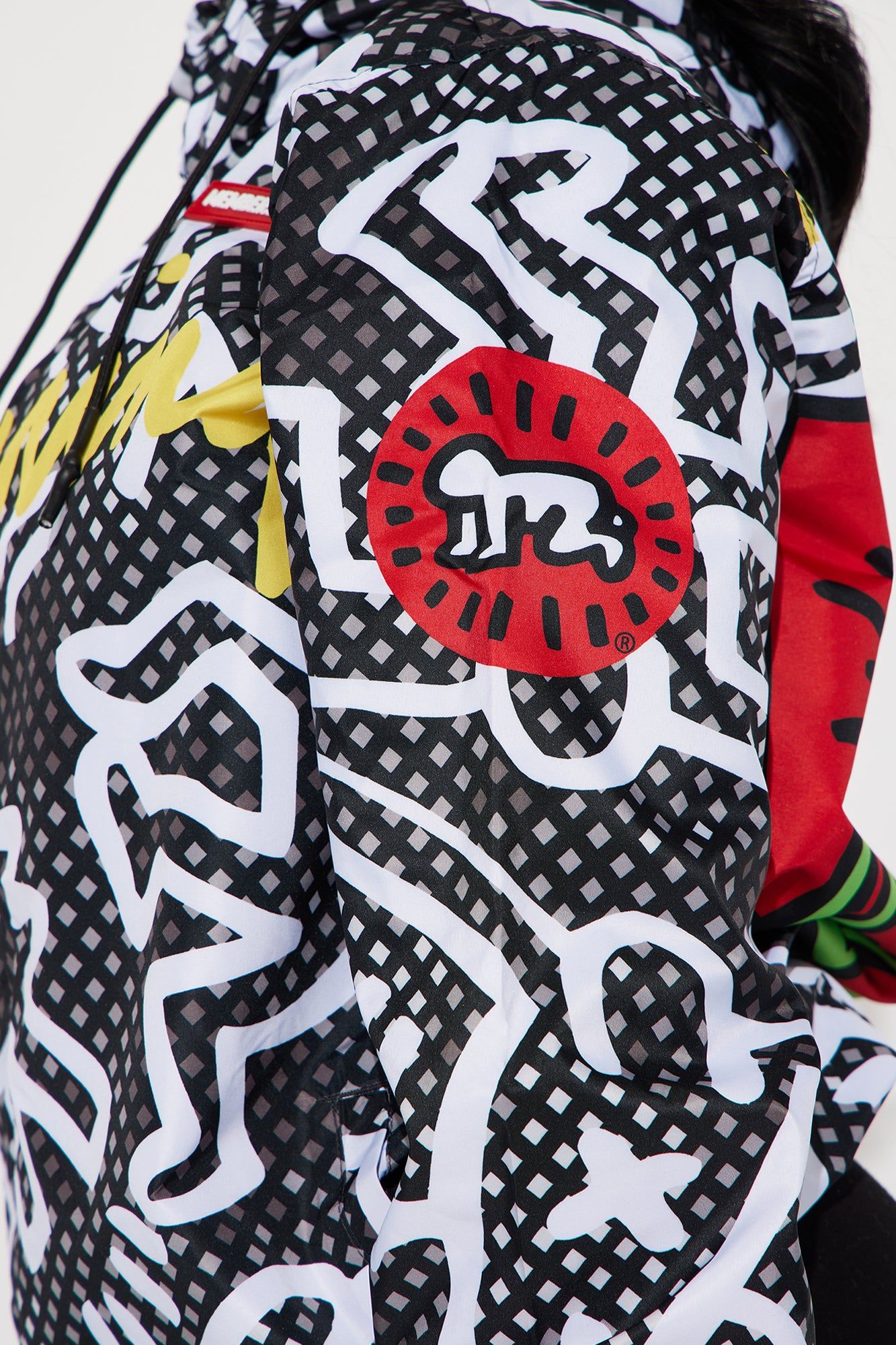 Keith Haring Graphic Windbreaker - Black/White sold by Fashion Nova product image thumbnail 4