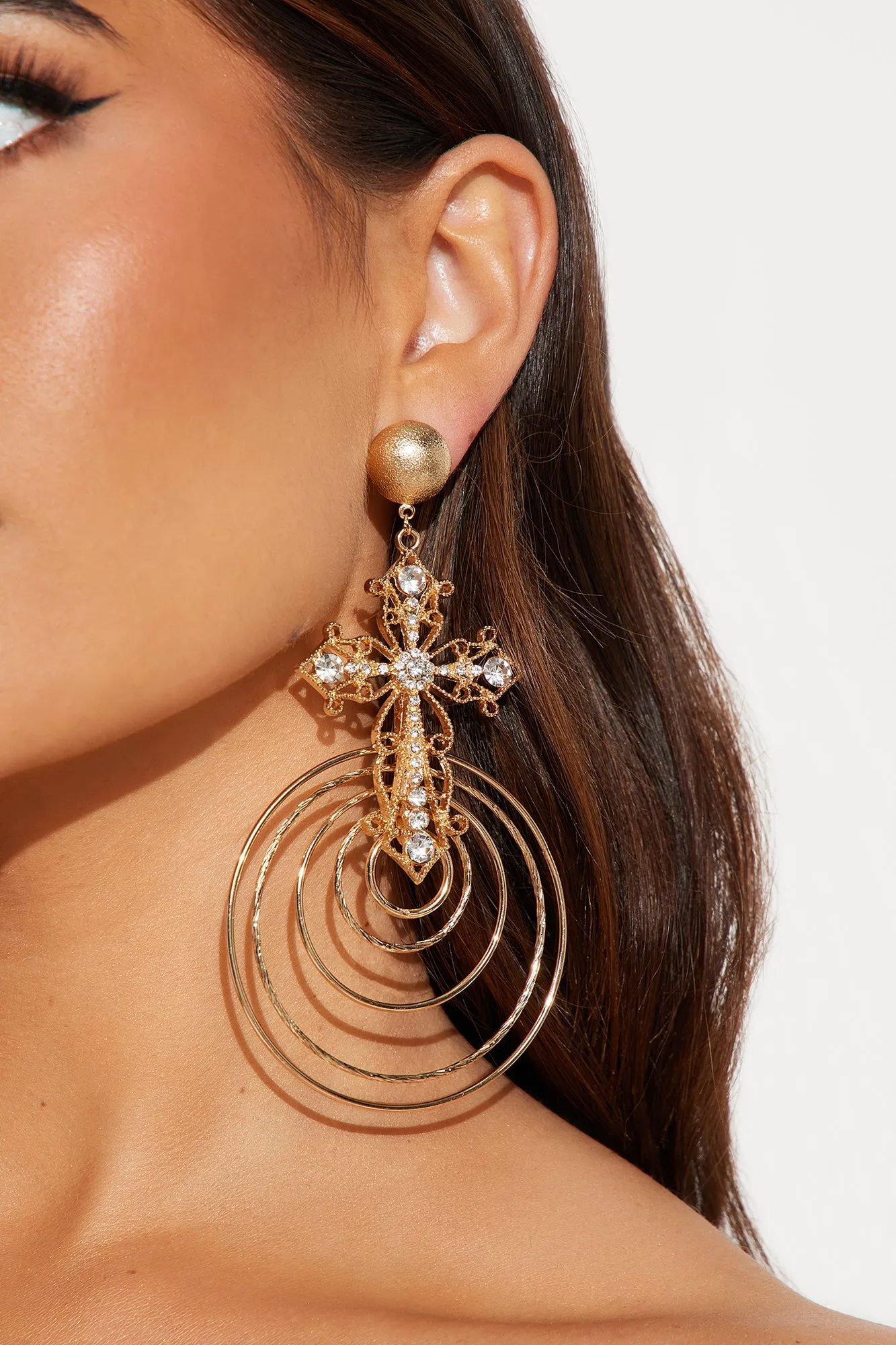 Treat Me Like Royalty Earrings - Gold sold by Fashion Nova