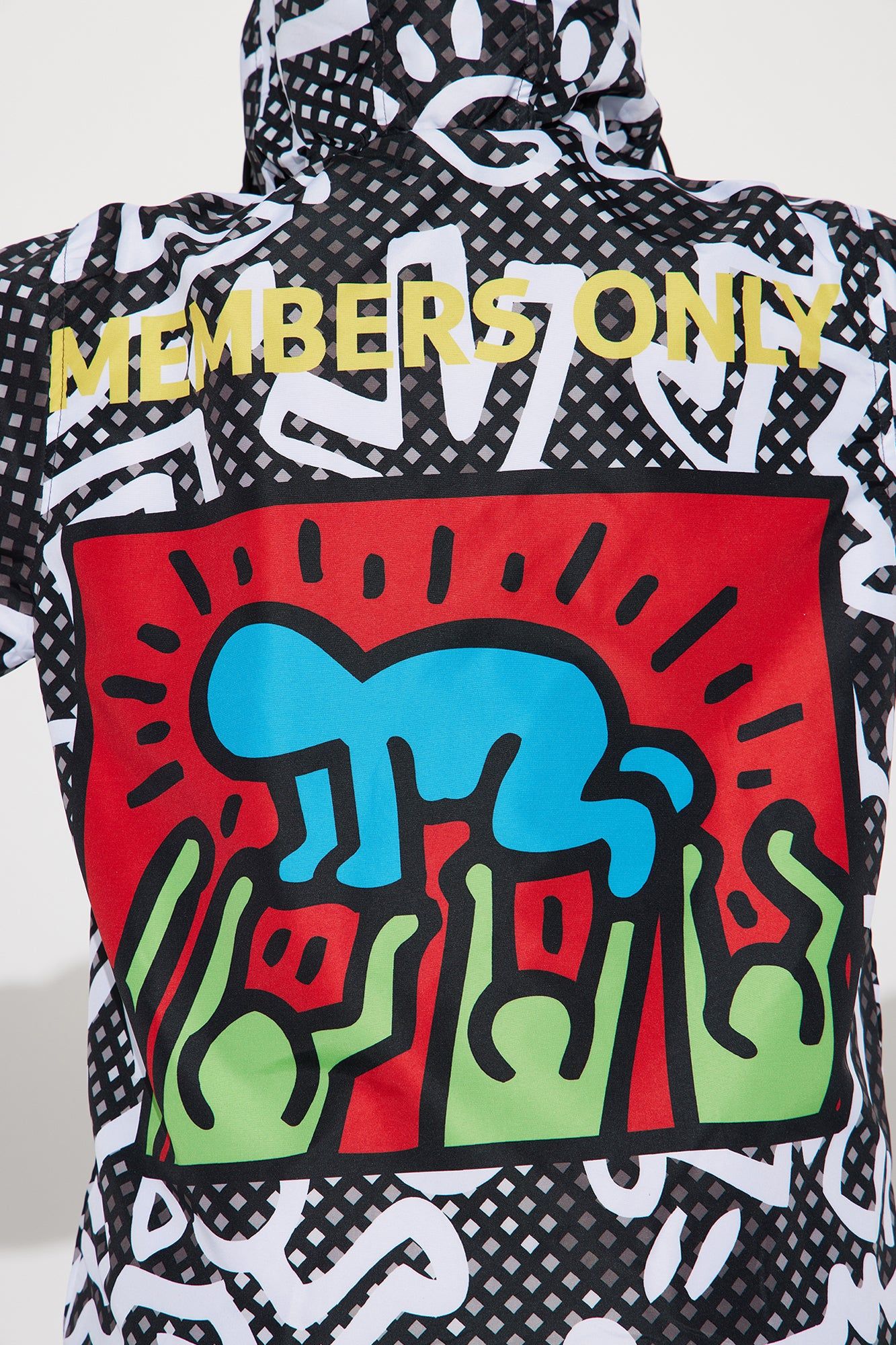 Keith Haring Graphic Windbreaker - Black/White sold by Fashion Nova product image thumbnail 6