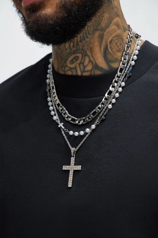 Always Rebound Necklace Set - Silver sold by Fashion Nova