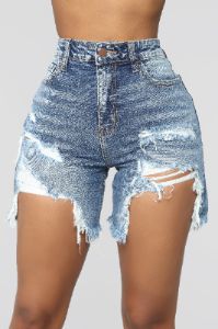 Envy Me Distressed Bermuda Shorts - Medium Blue Wash sold by Fashion Nova