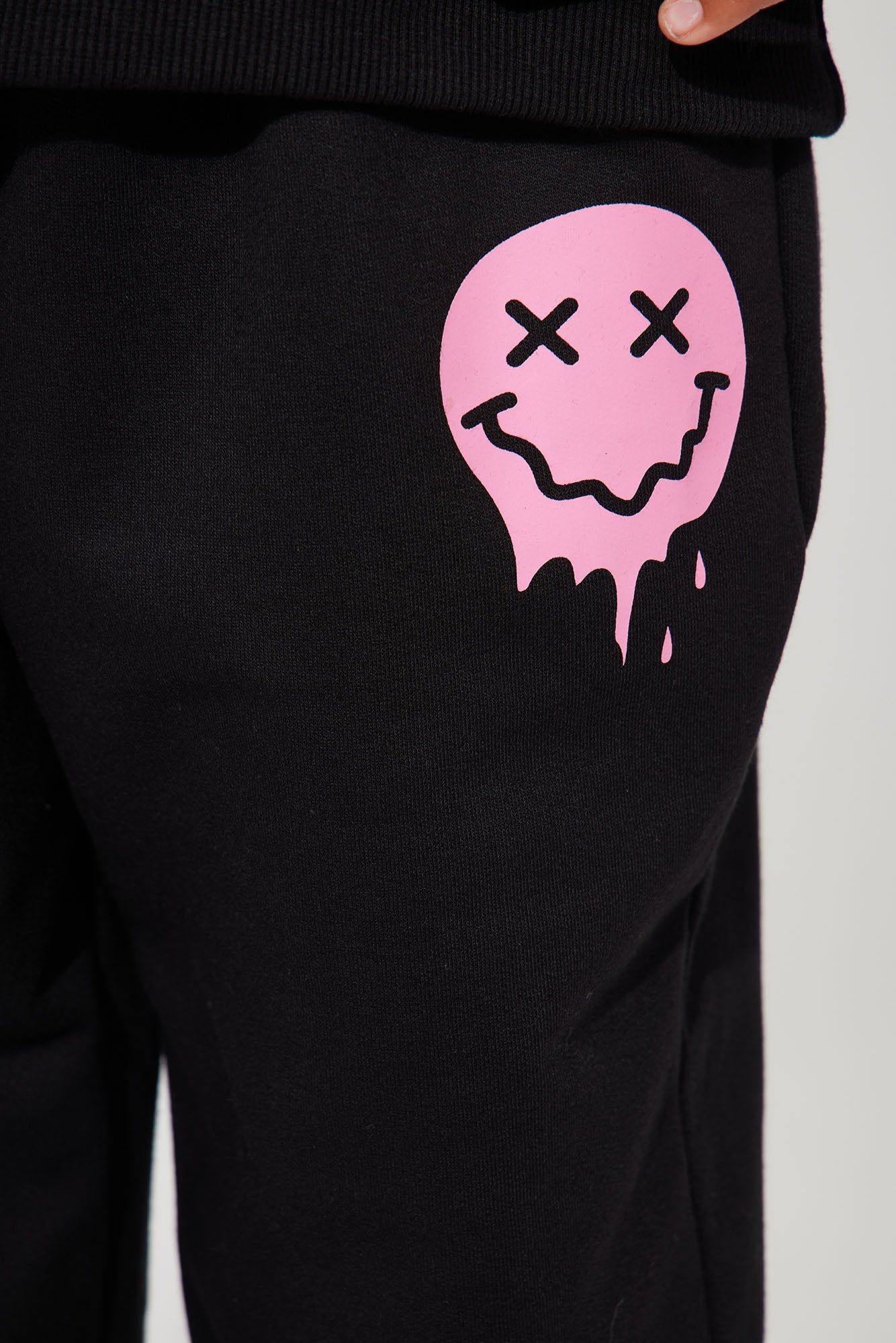 Mini Good Vibes Only French Terry Jogger Set - Black sold by Fashion Nova product image thumbnail 4