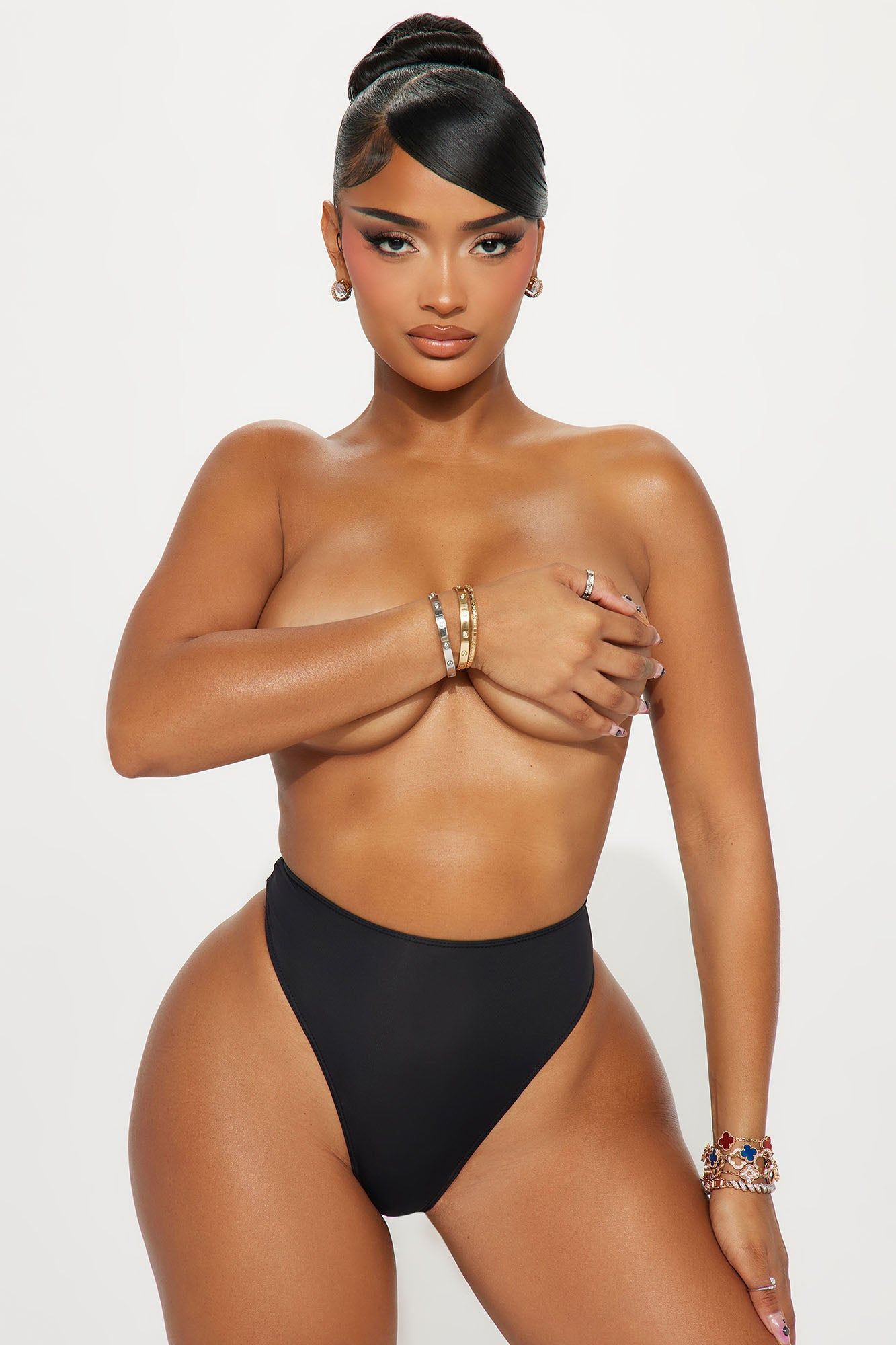 Nova Microfiber High Waist Thong Panty - Black sold by Fashion Nova product image thumbnail 2