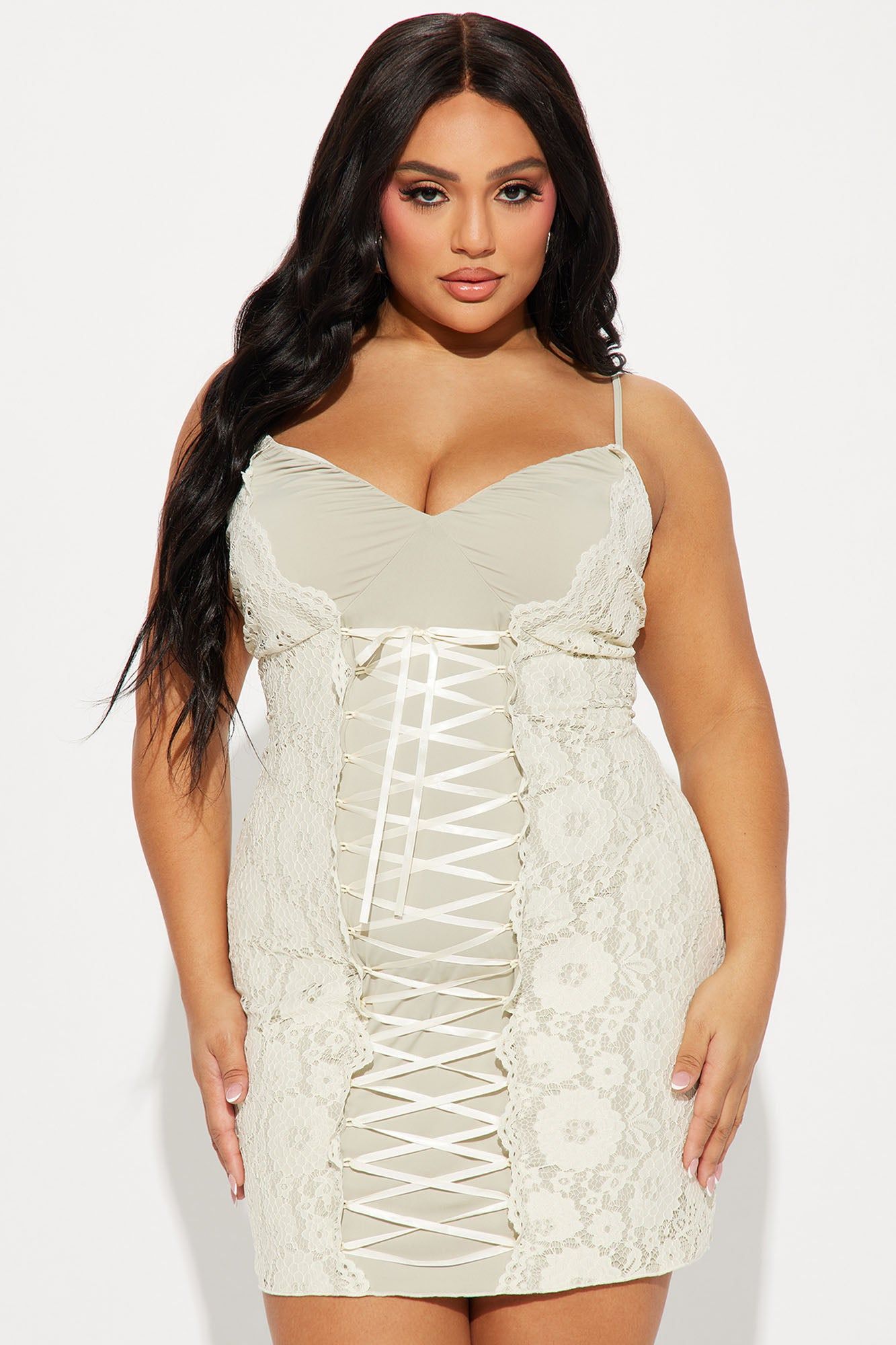 Jaycee Lace Mini Dress - Sage/combo sold by Fashion Nova product image thumbnail 5