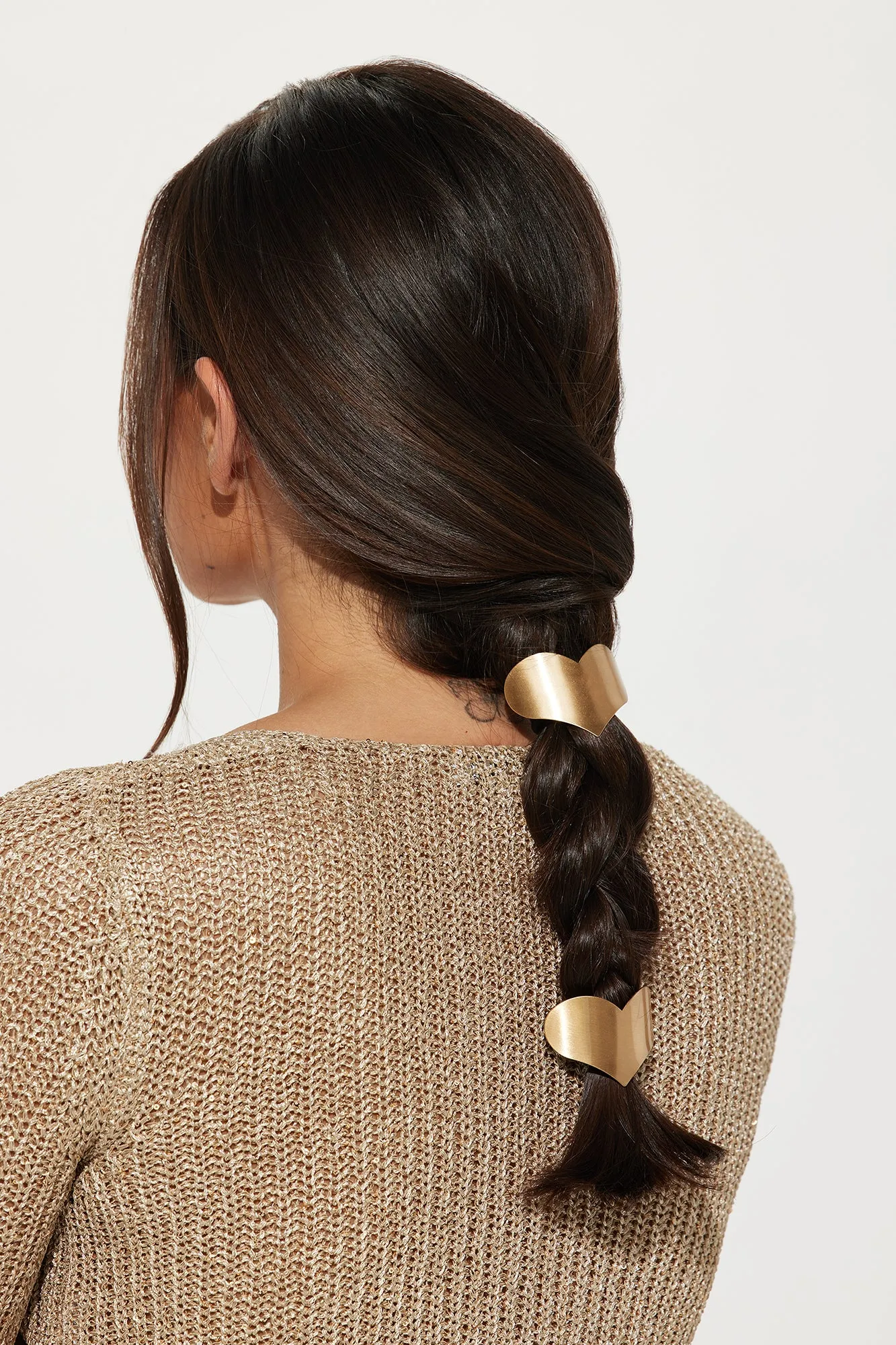 No Strings Attached 2 Piece Scrunchie Set - Gold sold by Fashion Nova product image thumbnail 2