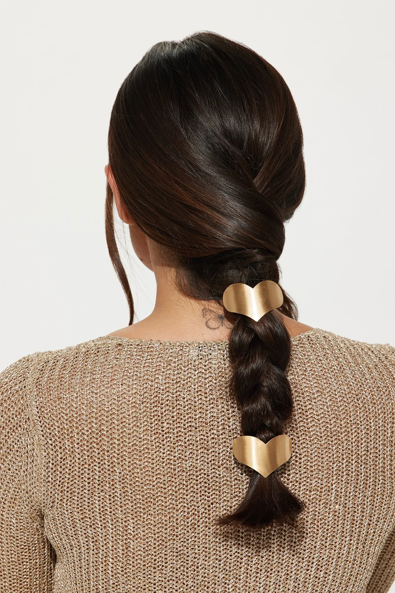 No Strings Attached 2 Piece Scrunchie Set - Gold sold by Fashion Nova