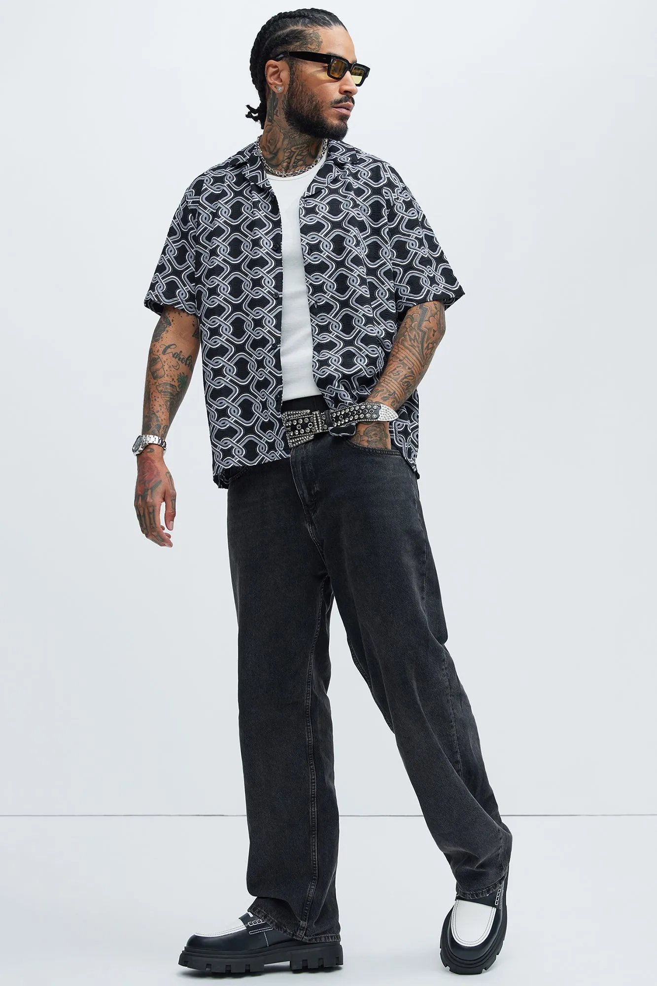 Interlocked Shirt - Black/Grey sold by Fashion Nova product image thumbnail 2