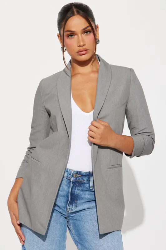 The Ashley Blazer - Grey sold by Fashion Nova