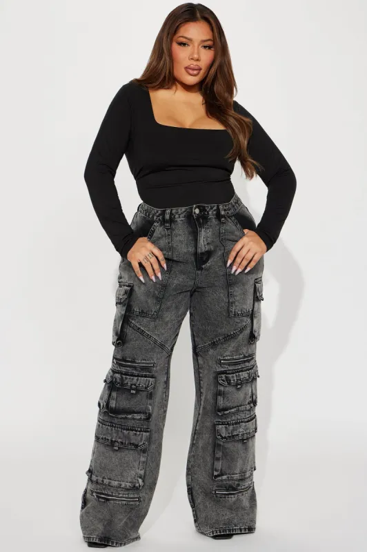 Lorenna Smooth Fit Bodysuit - Black sold by Fashion Nova