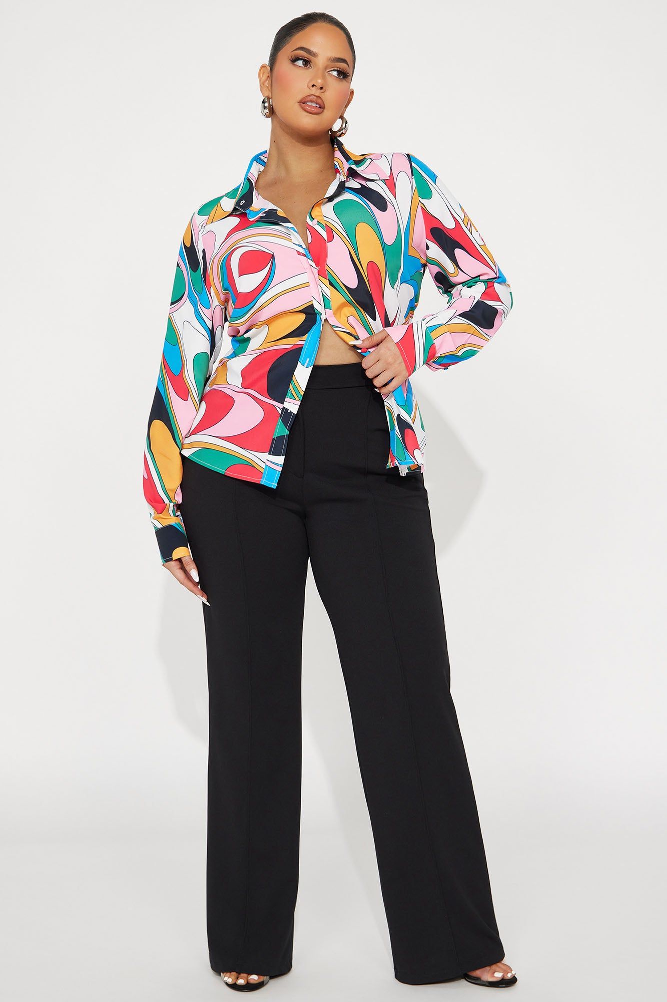 Please Me Printed Shirt - Multi Color sold by Fashion Nova product image thumbnail 5